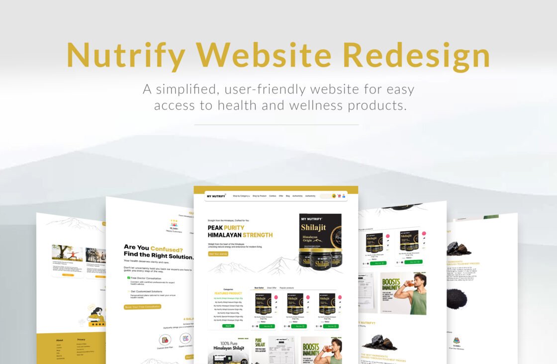 Nutrify Website Re-design