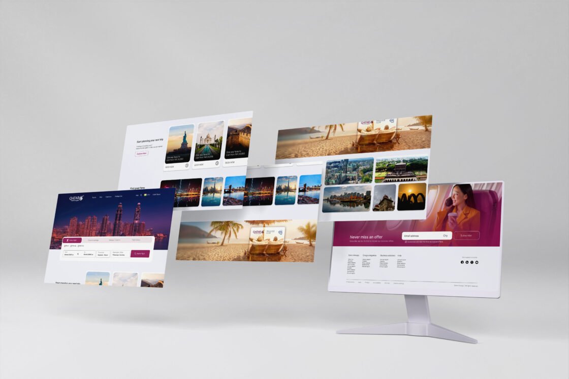 Redesigning landing page: Qatar Airways Home Page UI/UX